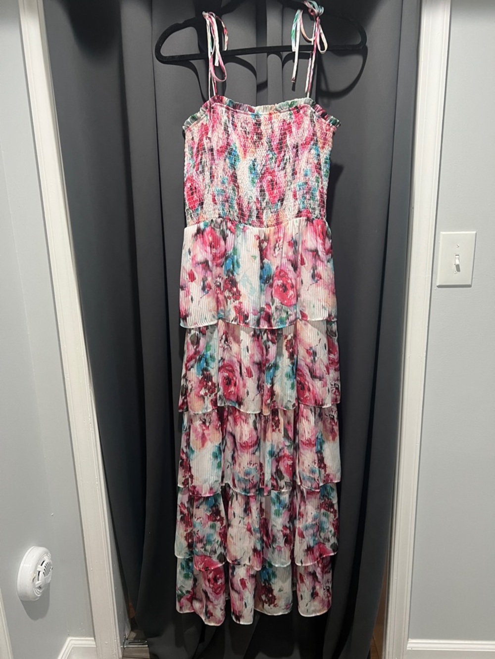 Socialite Floral Maxi Dress in Pink and Teal